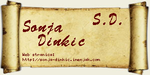 Sonja Dinkić vizit kartica